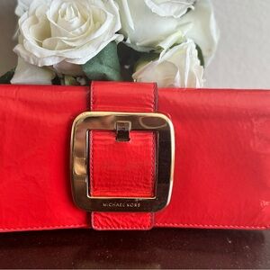 Michael Kors orange Clutch Bag